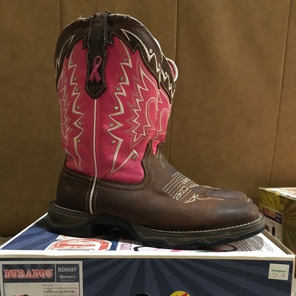 Pink Durango Women’s Size 7 Western Cowgirl Boots - Picture 3 of 5